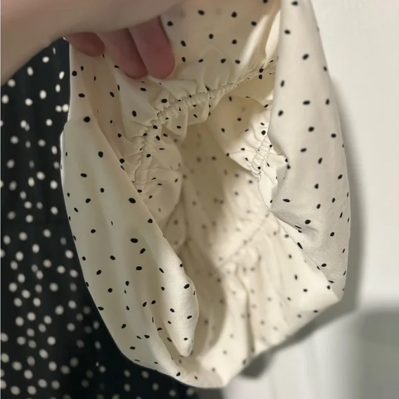 Torrid Black and Cream Asymmetrical Polka Dot Dress - Picture 5 of 5